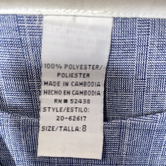 Sag Harbor Vintage Blazer Blue Striped Size 8 Women with Tank and Shoulder pads - Picture 7 of 16